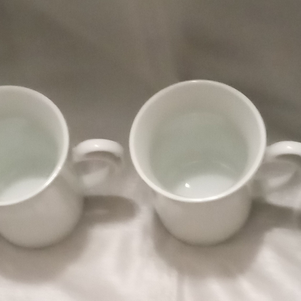 Pier 1 Elegant White Ceramic Mug Set